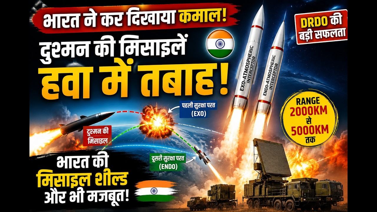 🚨 India's Missile Killer Shield Ready! DRDO Tested 5000KM Range Exo-Endo Interceptors 🇮🇳🔥
