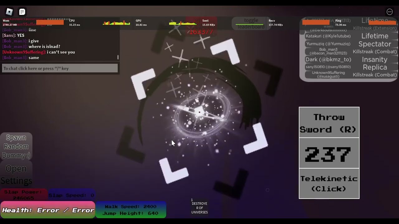 Getting 160k in Slap battles combat As a Noob