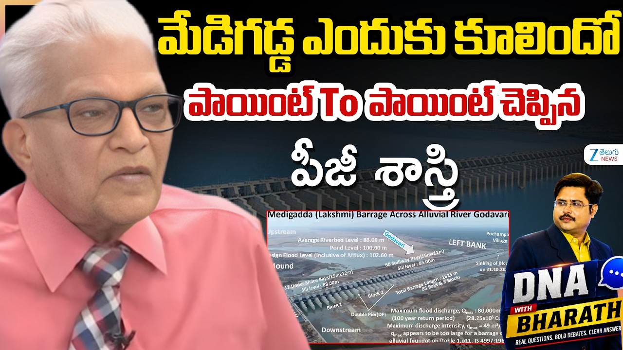 Dr. PG Sastry Clarity About Medigadda Issue | Kaleshwaram Project | Telangana Water Crisis | ZEE