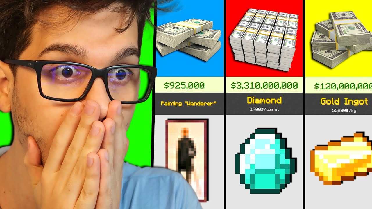 PREZZO DI UN DIAMANTE DI MINECRAFT NELLA VITA REALE - Pillole di Internet