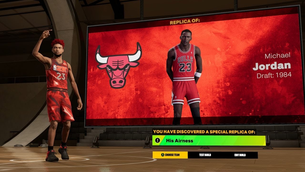 REPLICA MICHAEL JORDAN *HIS AIRNESS* BUILD FOUND IN NBA 2K23 - RAREST BUILD IN 2k23!