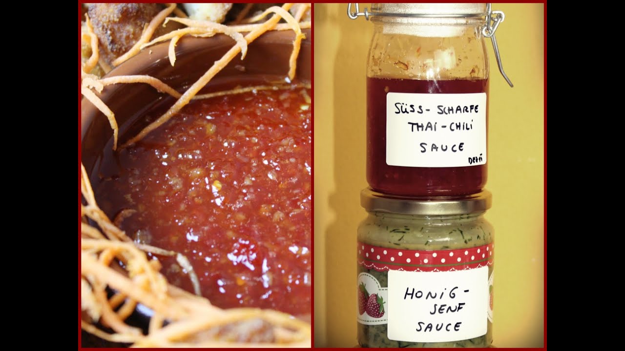 Honig-Senf Sauce - Süß-saure Chili Sauce - 2 Dips und Saucen für kalte Platten, Raclette und Fondue