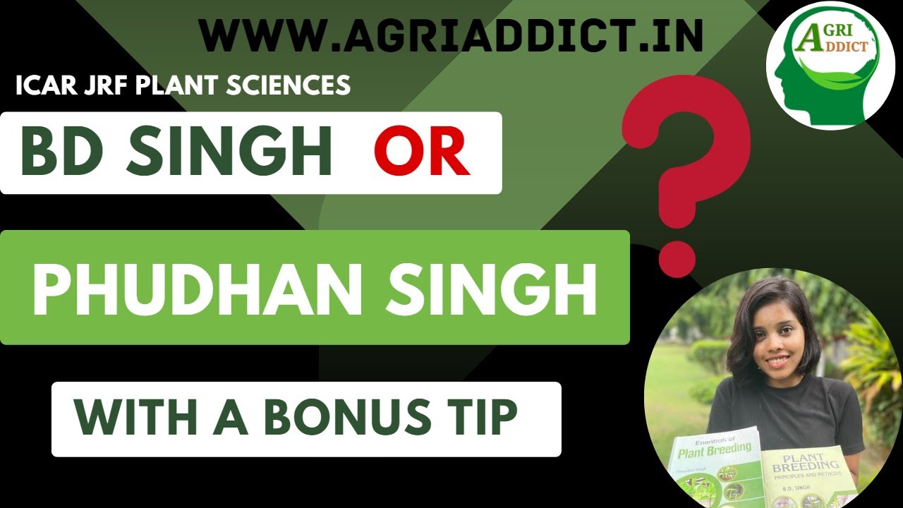 BD Singh or Phudhan Singh-PLANT BREEDING | Complete Breakdown of Subject | ICAR JRF | Kavya | AIR 2