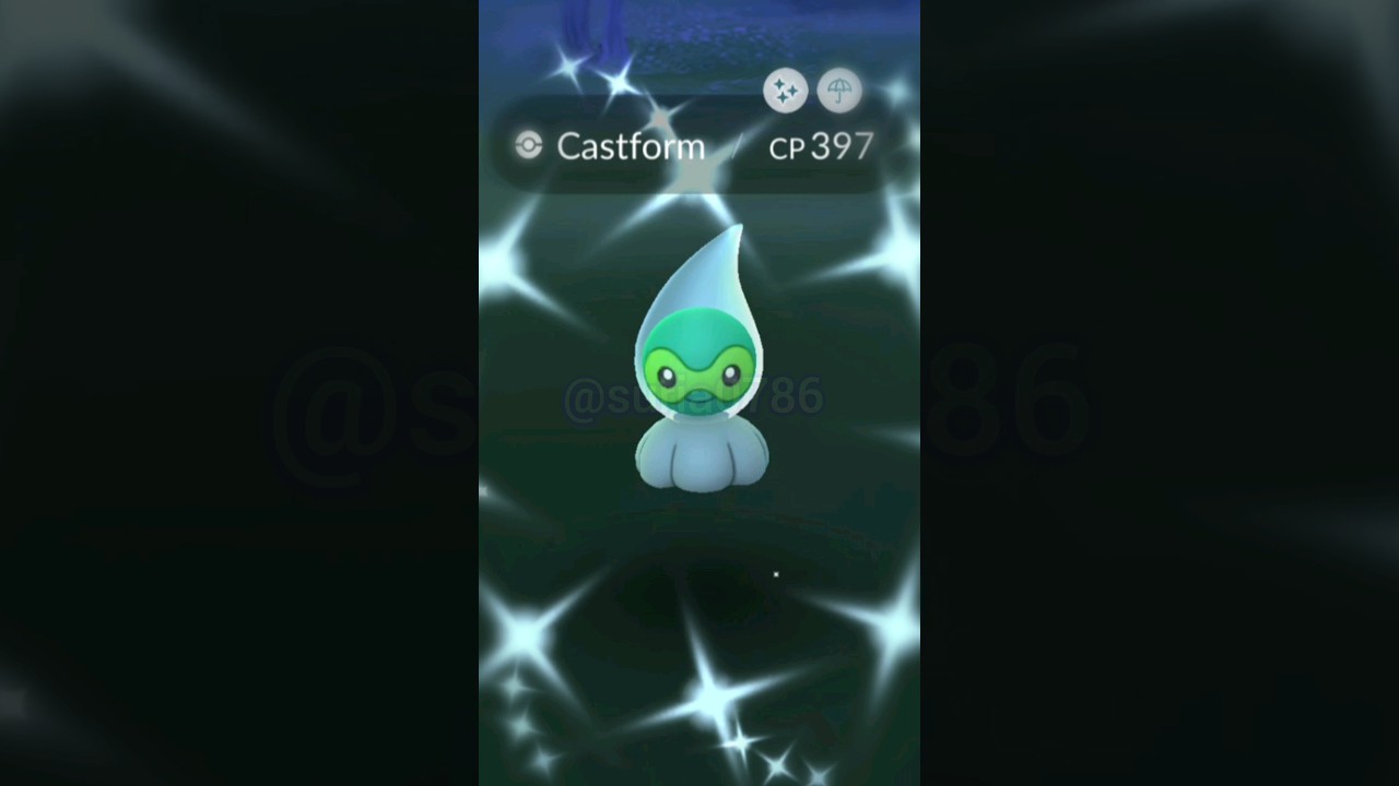 shiny castform || Weather week pokemon go #anime #1k #shorts