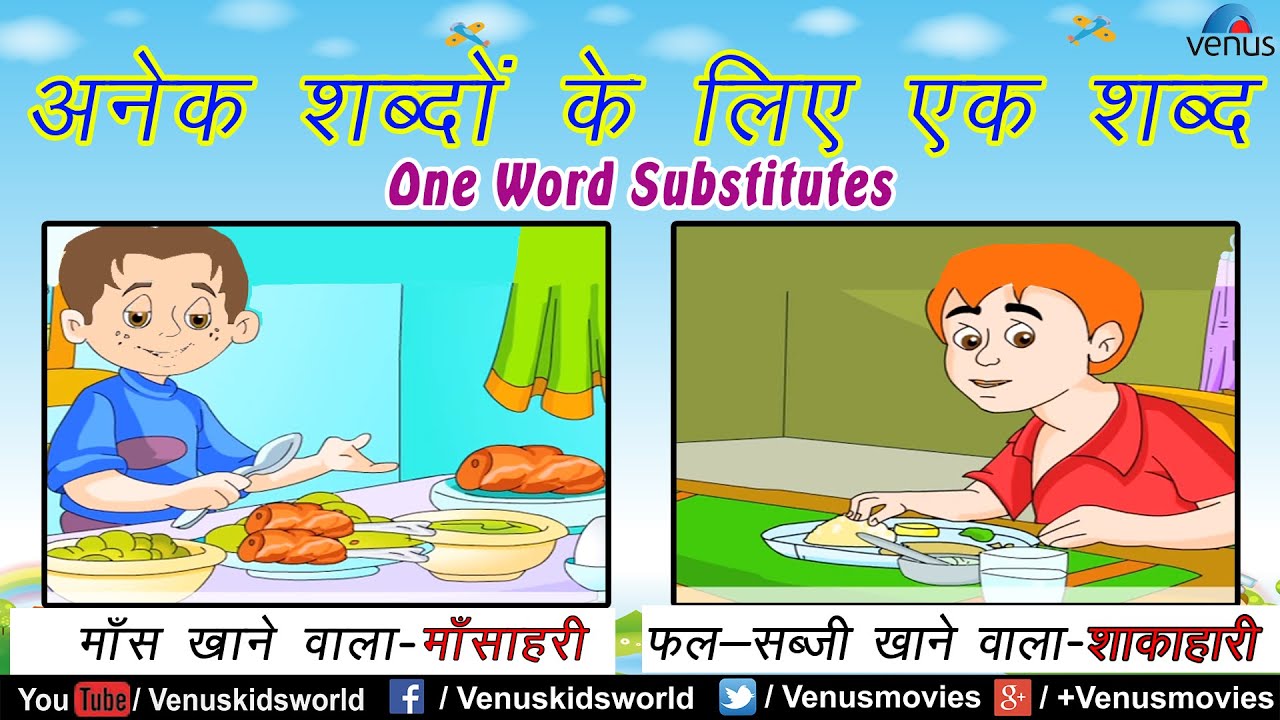 Hindi Lessons ~ One Word Substitutes