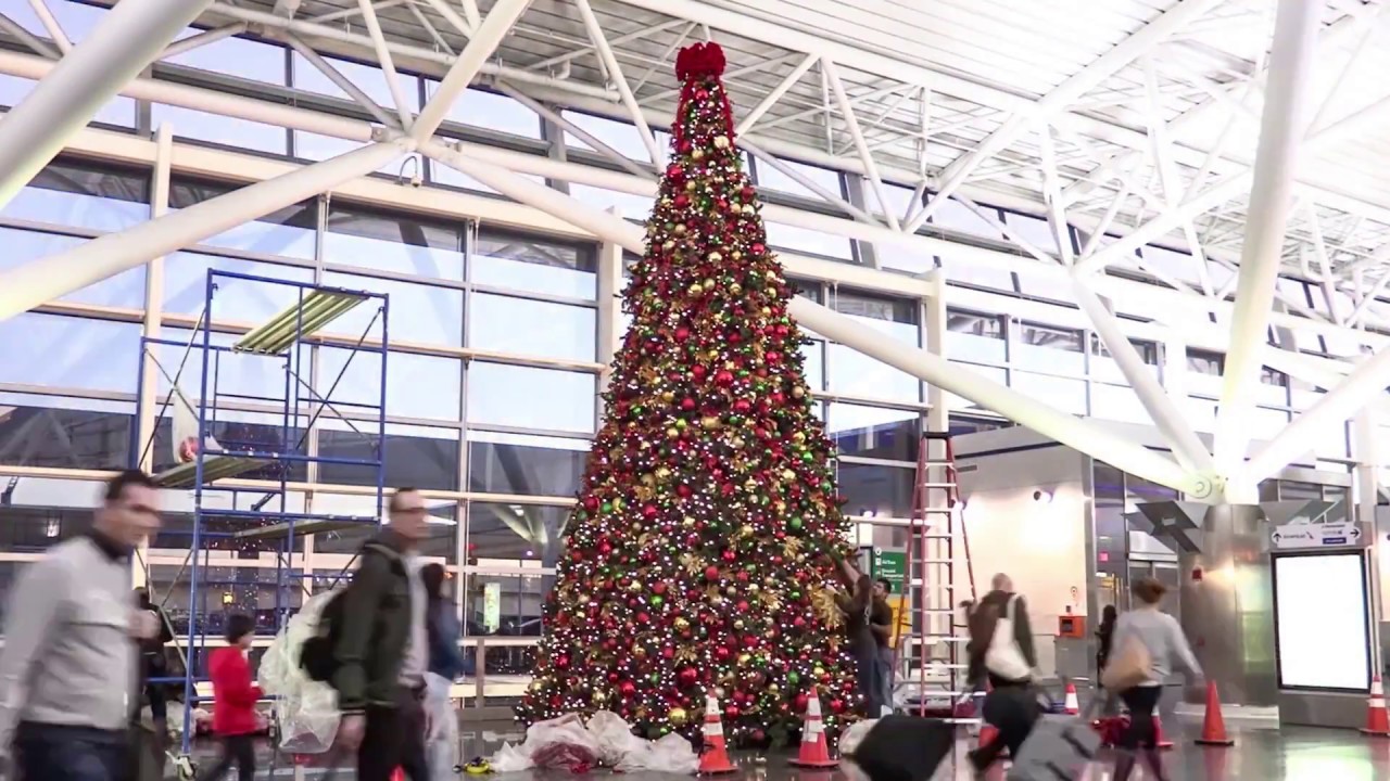 QG Floral Holiday Time Lapse - JFK Christmas Tree Installation