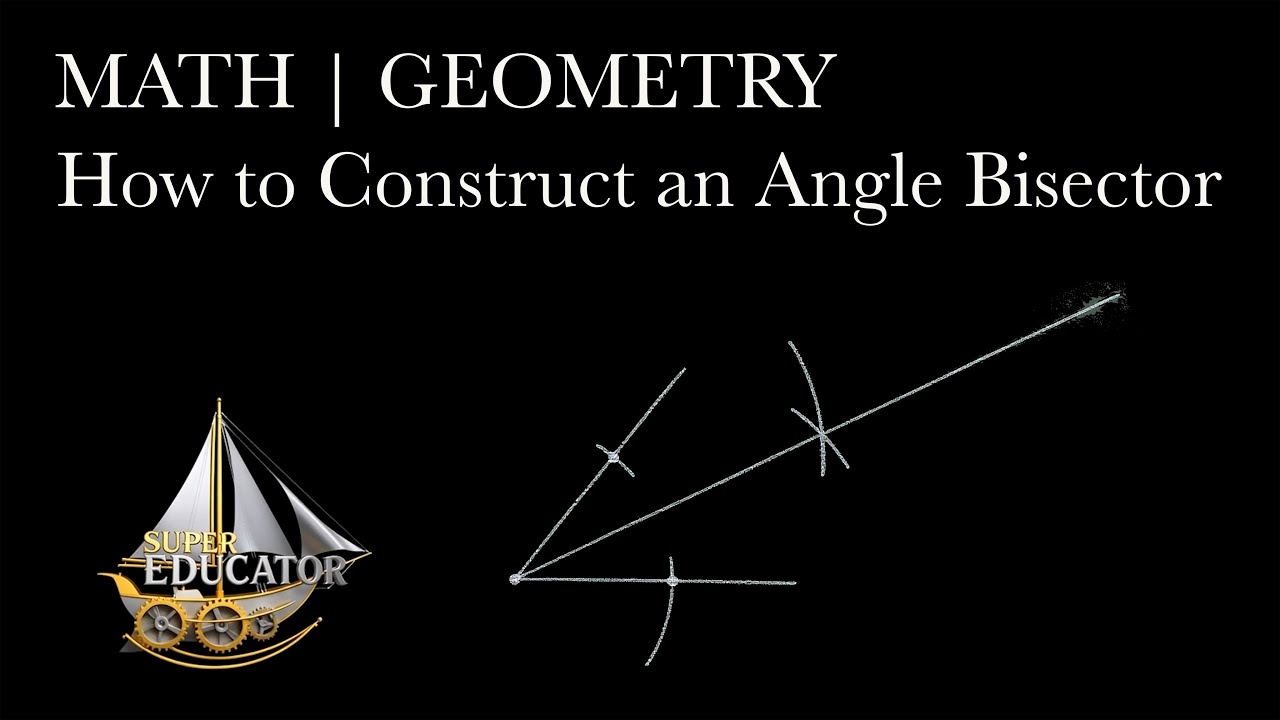 How to Construct an Angle Bisector  #mathematics #geometry