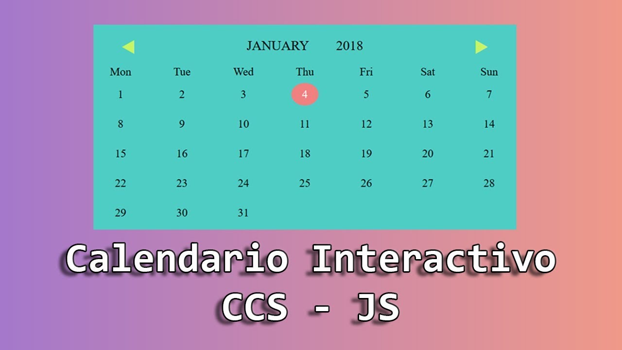 Cómo hacer un calendario con HTML, CSS y JavaScript - Taller Desarrollo Web #2