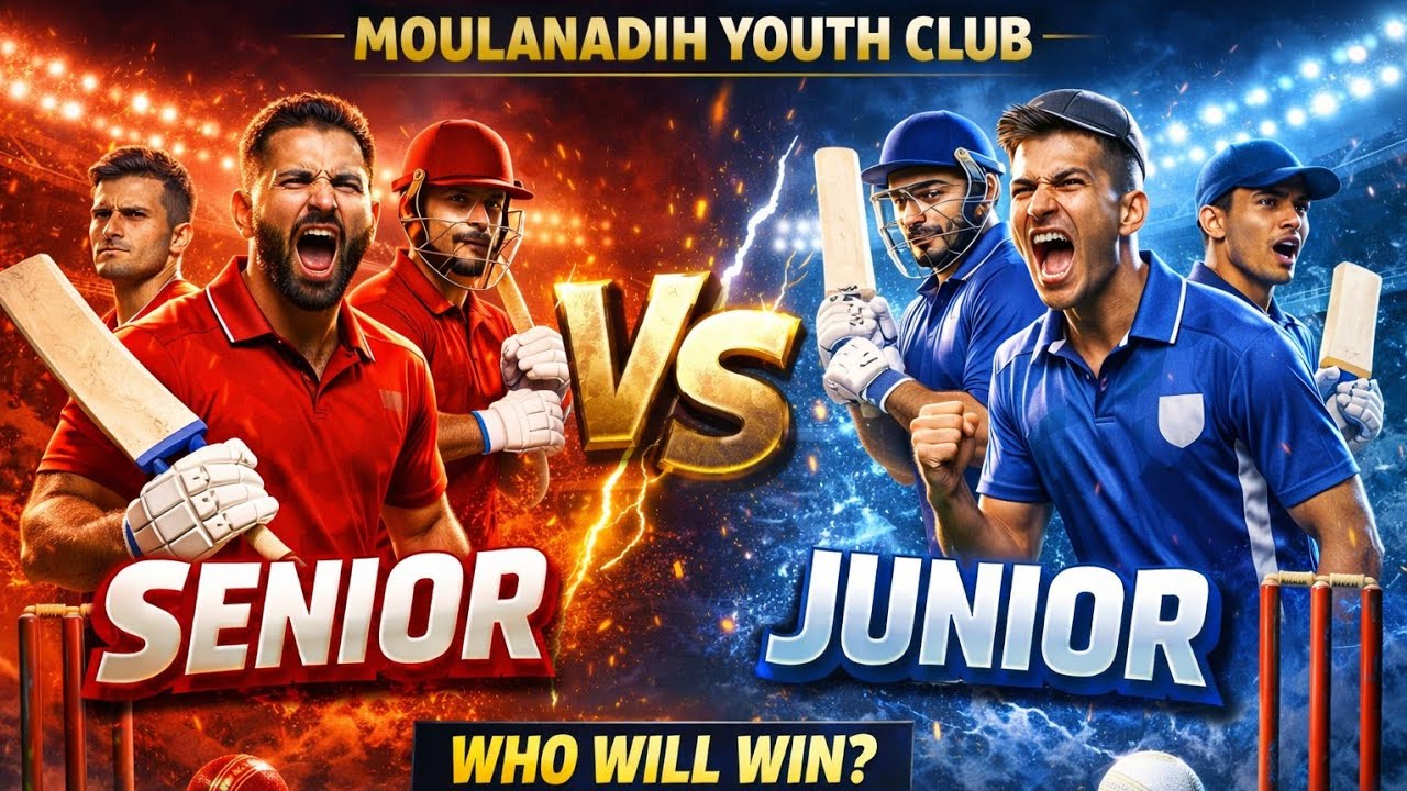 Senior Vs Junior | Moulanadih Youth Club | live match today #tournament #cricketmatch #tenniscricket