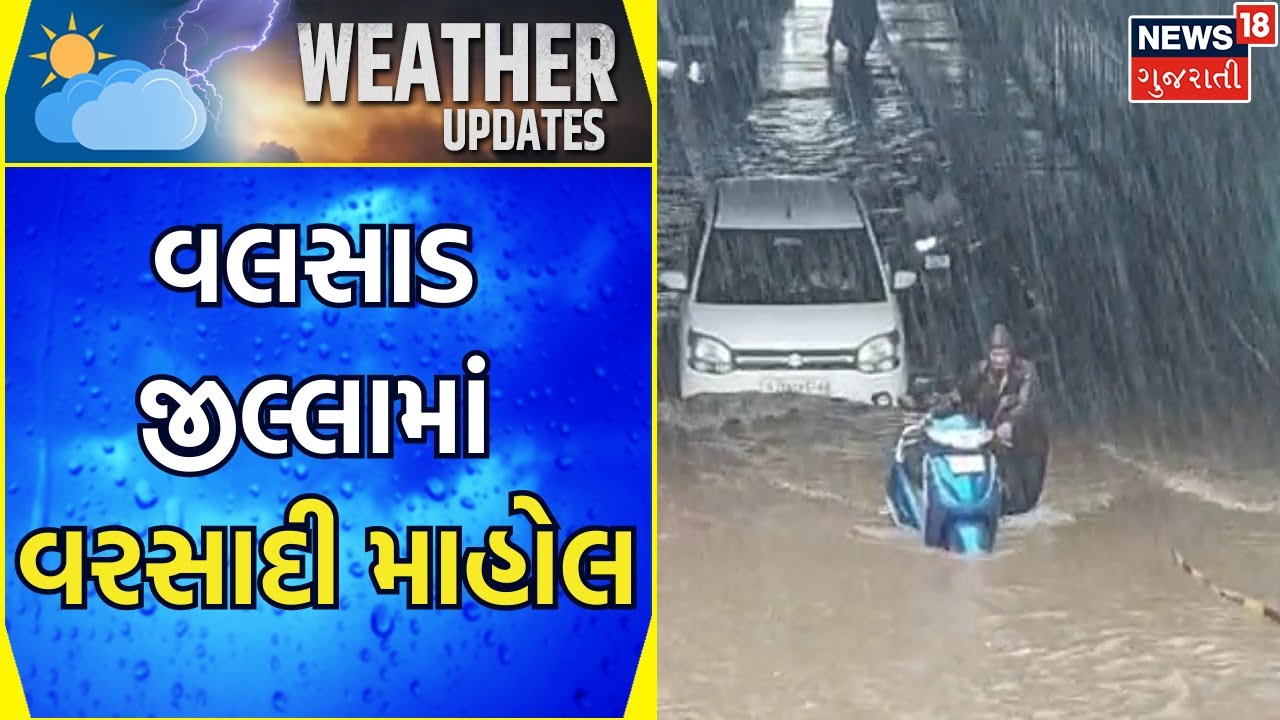Valsad News : વલસાડ જીલ્લામાં વરસાદી માહોલ | Rain In Valsad | Under Bridge | Gujarati Samachar