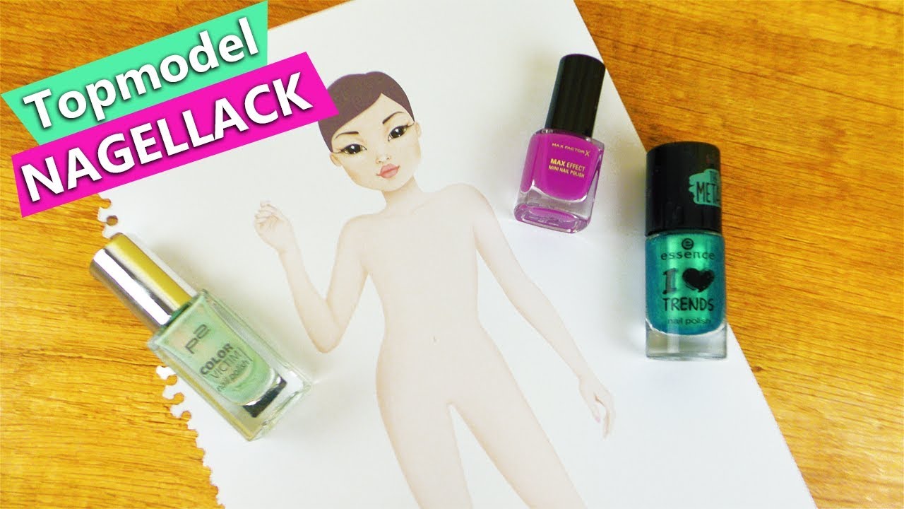 Topmodel malen mit NAGELLACK?! Geht das?! DIY Nagellack Experiment | Abend Kleid