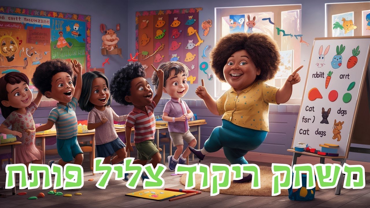 צליל פותח הכנה לכיתה א' משחק ריקוד כיפי מודעות פונולוגית