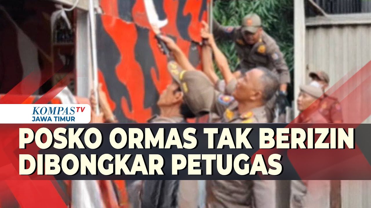 TNI, Polri dan Satpol PP Bongkar Posko Ormas Tak Berizin di Grand Depok City