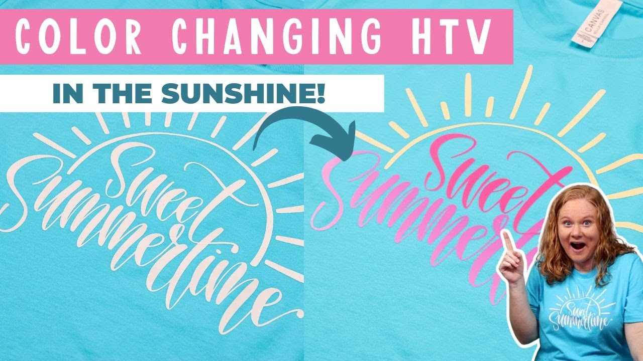UV Color Changing HTV from Cricut on a BELLA+CANVAS Shirt