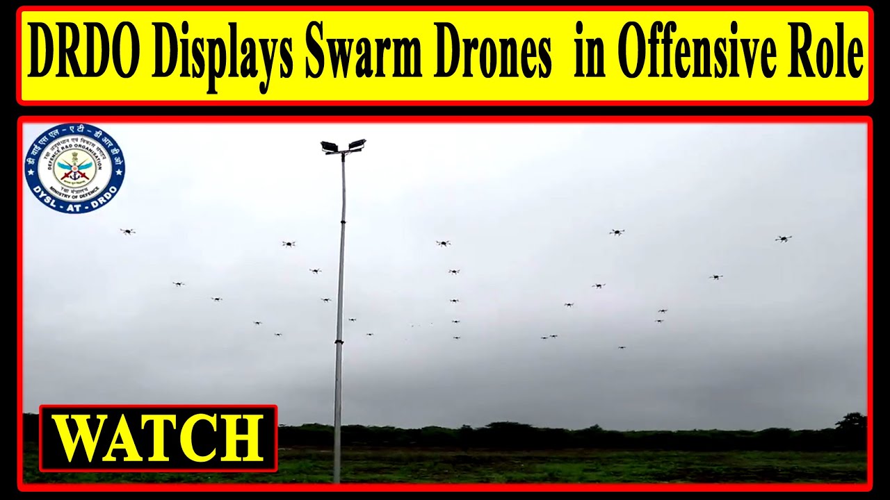 Watch: DRDO Displays amaging Swarm Drones Formation