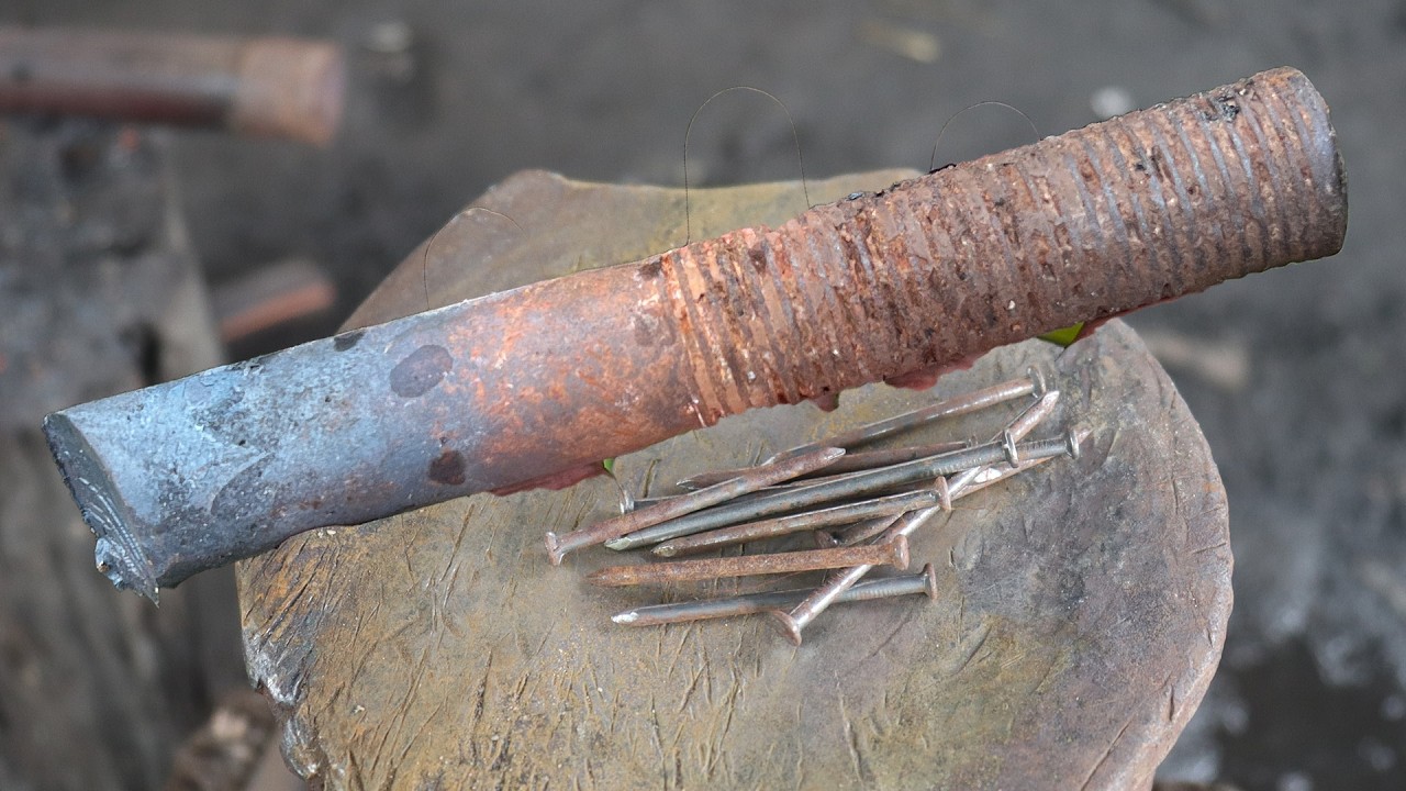 Knife Making - Forging A Powerful Cleaver From An Axle