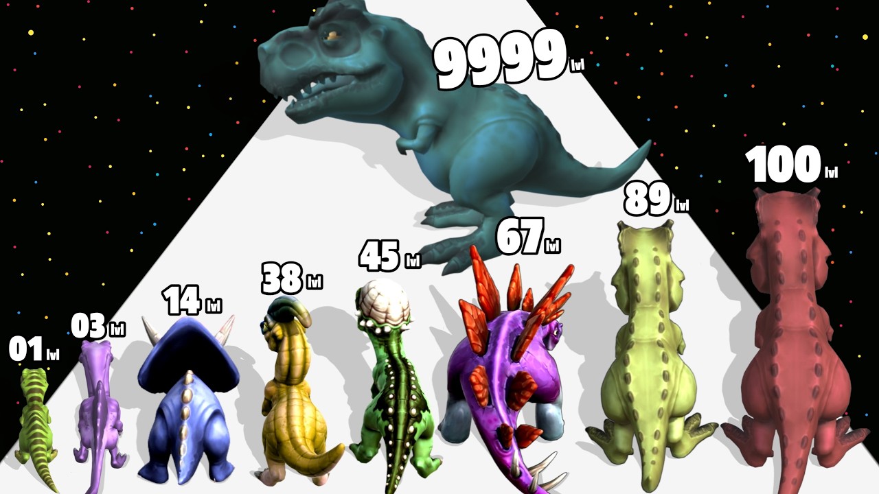 Dino Runner Evolution - Level Up Dinosaur Max Level Gameplay (Dino Run)