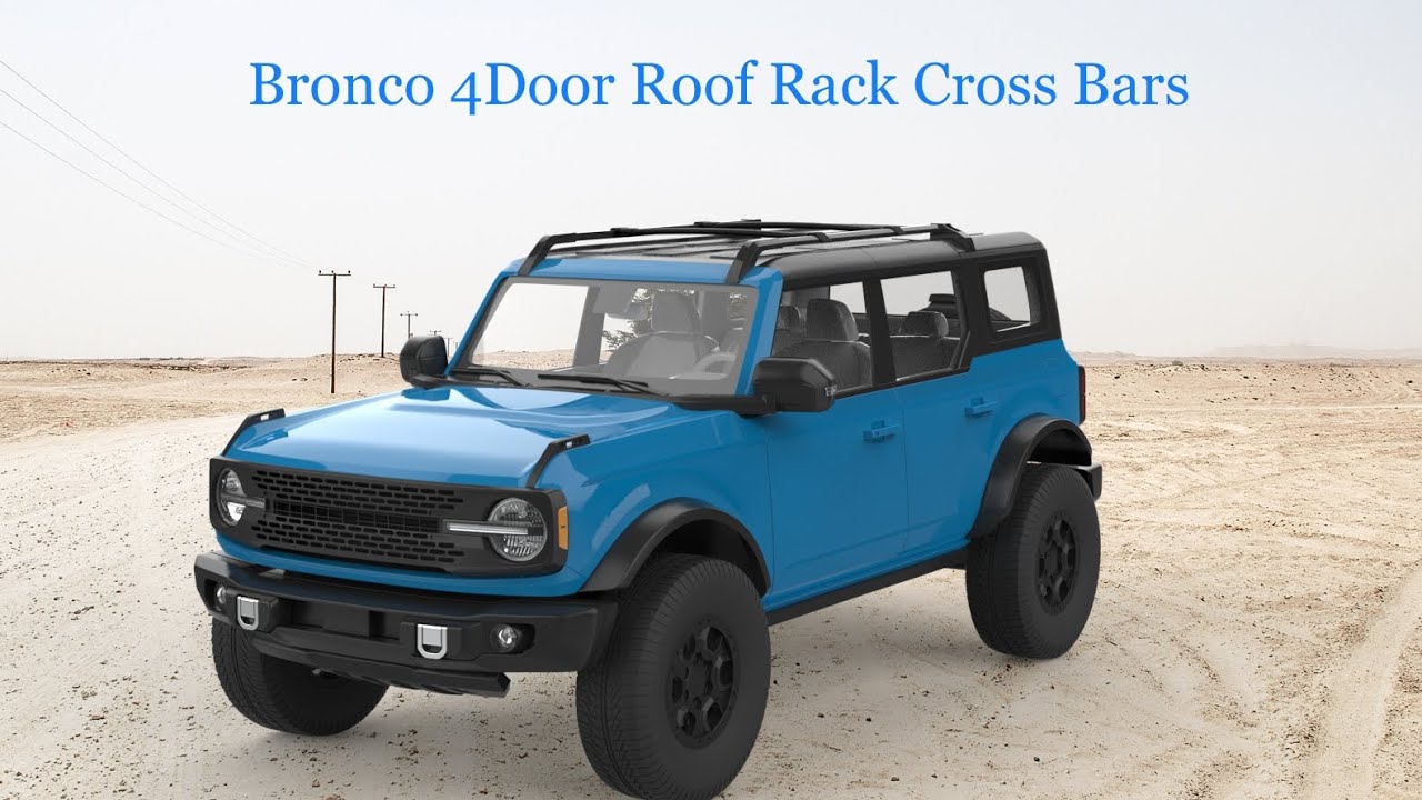 Ford Bronco 4Door Roof Rack Rail Cross Bars Cargo Accessory