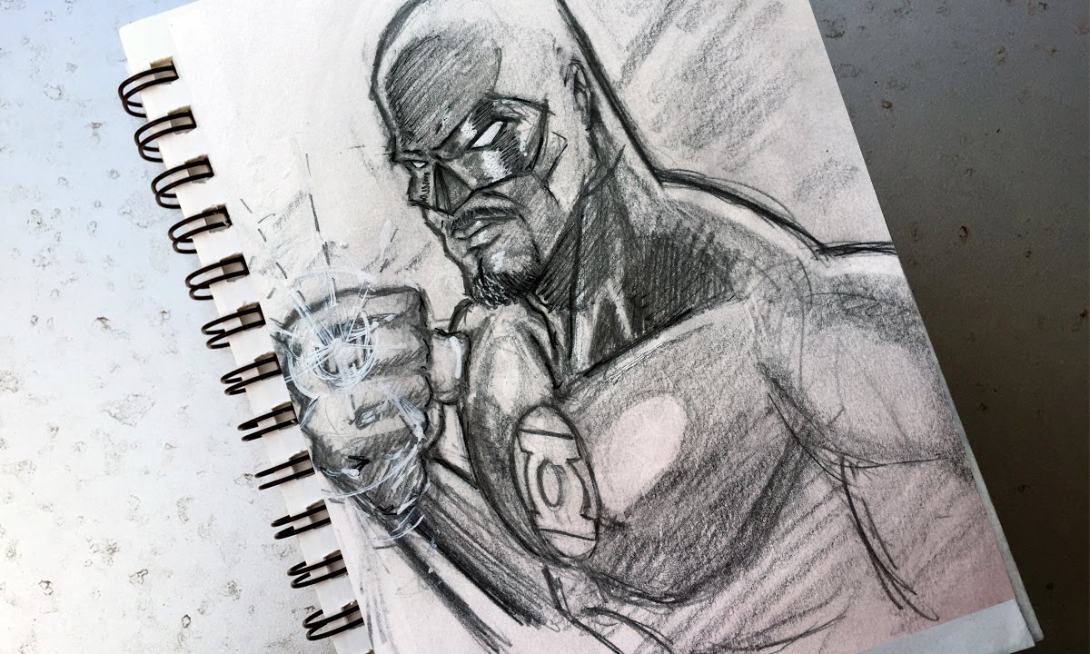 Warm-Up Sketch: Green Lantern (John Stewart)