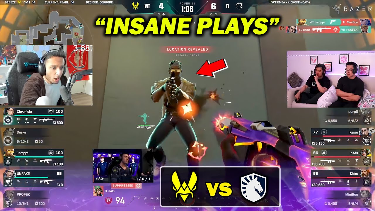 FNS s0m & Shanks React to UNBELIEVABLE Plays from TEAM LIQUID vs TEAM VITALITY - VCT EMEA