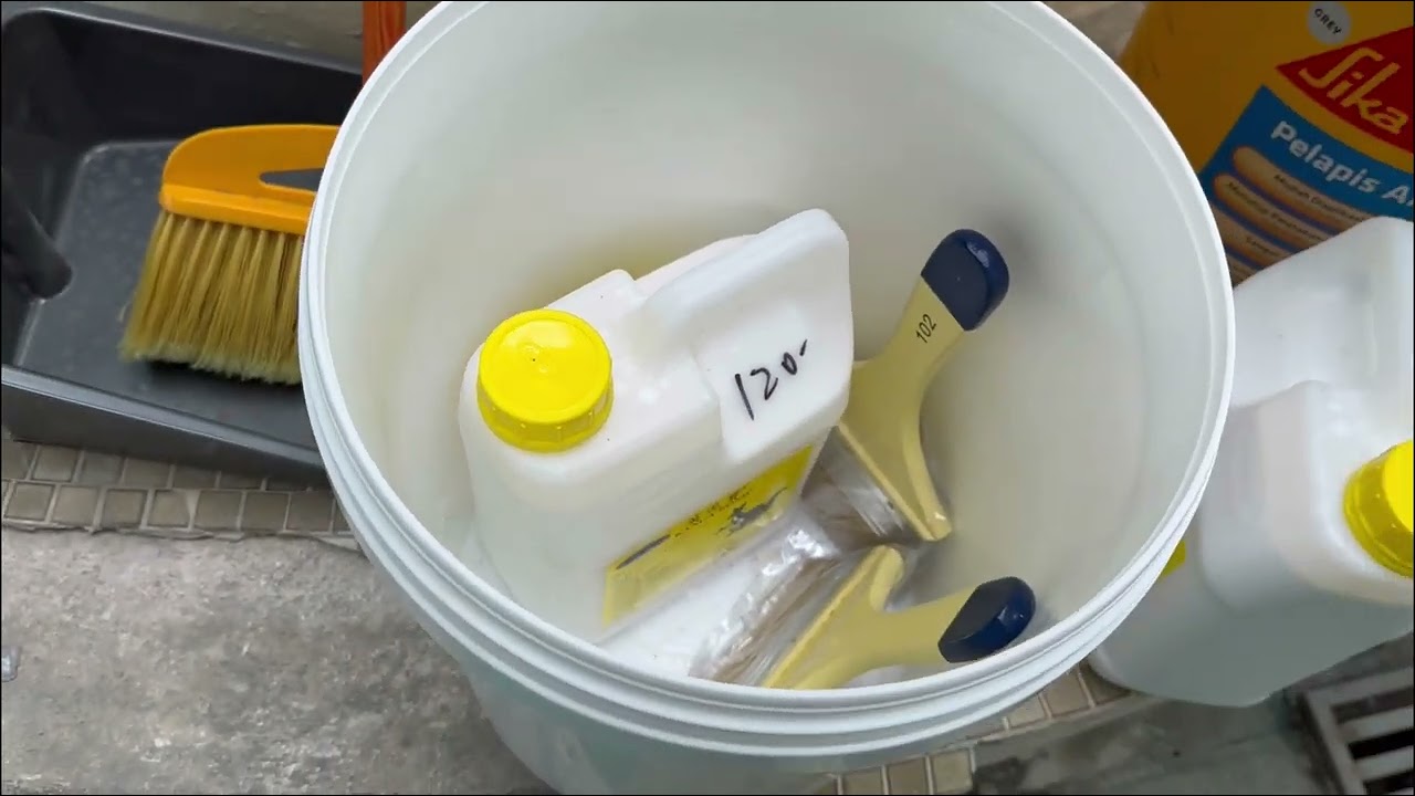 裝修日常- 用西卡防漏 + 纖維網處理天台面滲水問題