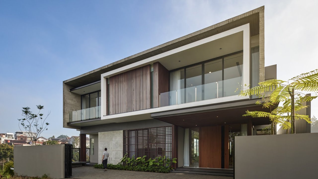 Tropical Modern House on Hill with Amazing Mountain View by RAKTA STUDIO