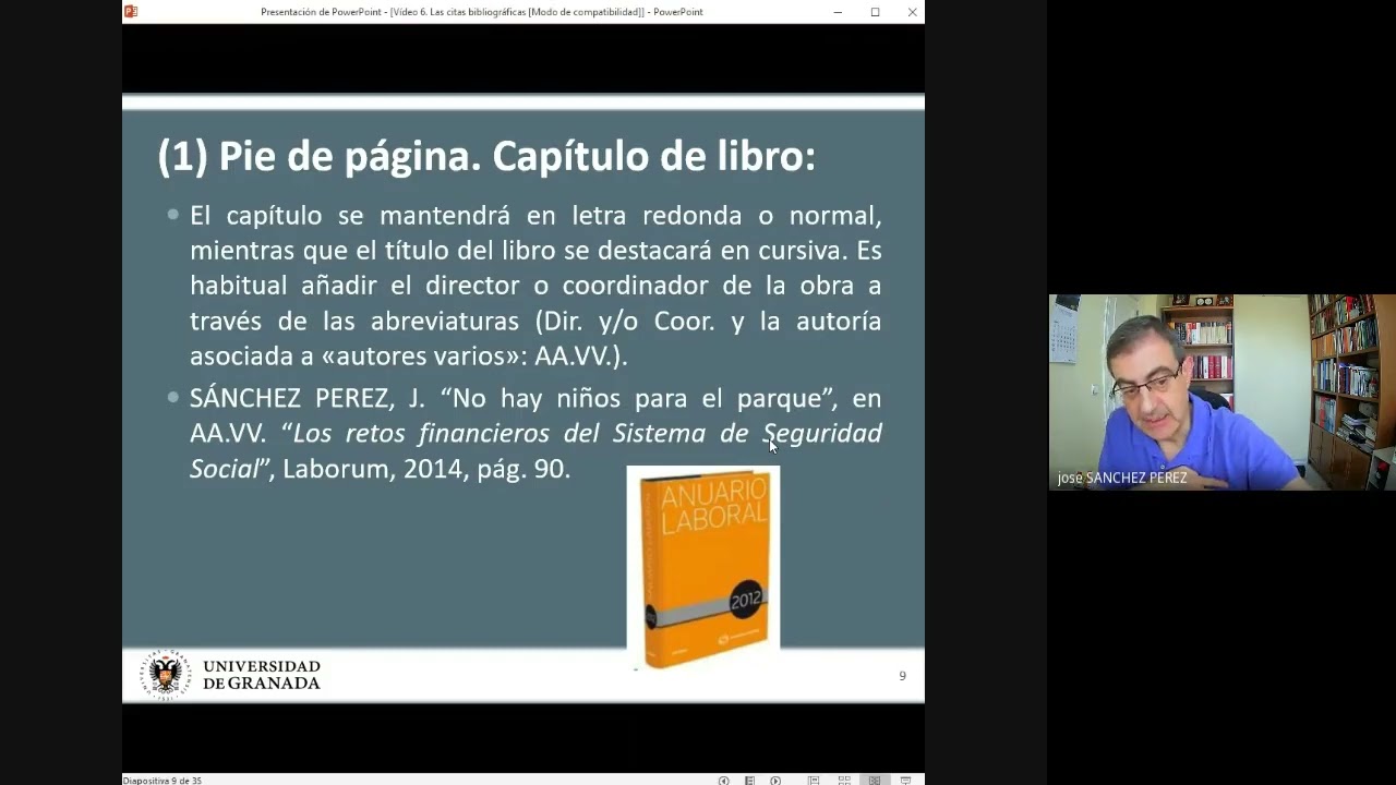 Vídeo 6  (I)  Las citas bibliográficas  17' 11''