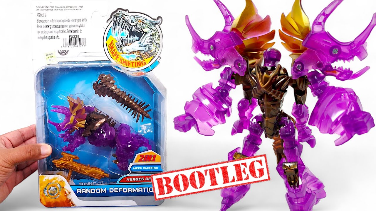 Transformers Slug AOE TRANSLUCIDO Bootleg! 😱💜 Juguetes Truquito Mecha Deformation Unboxing | Victron
