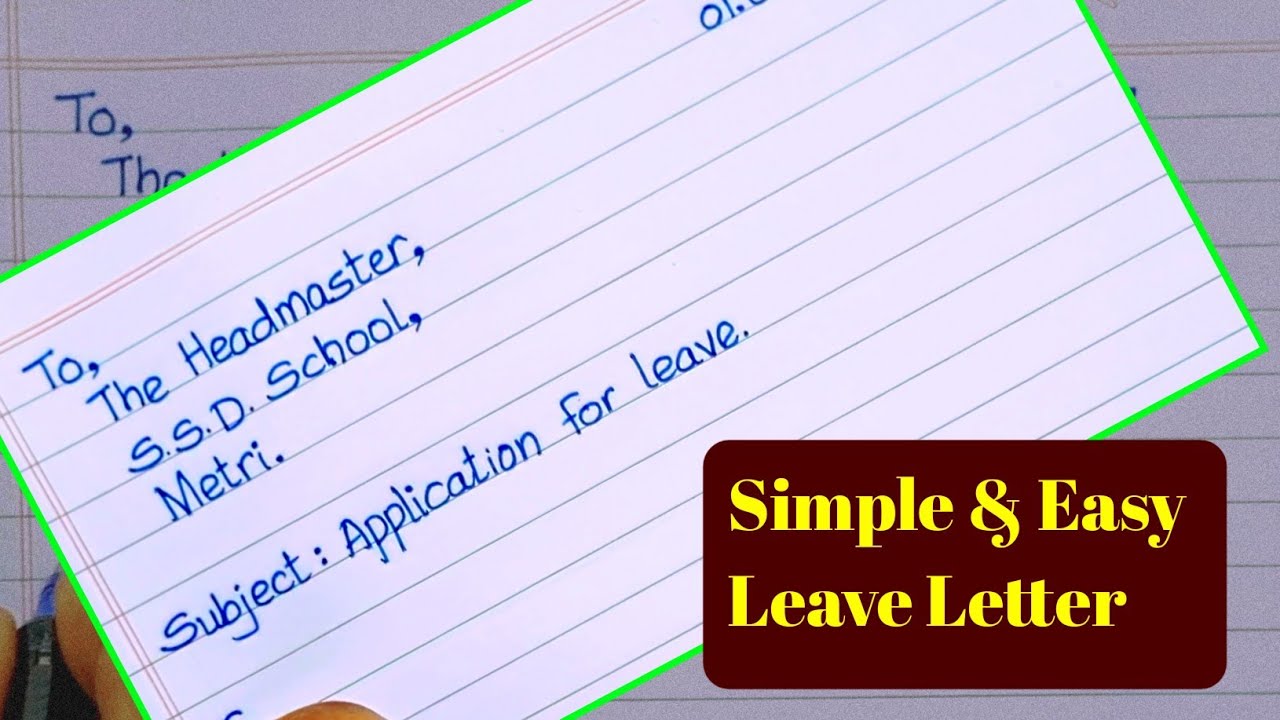 leave letter | leave letter headmaster | leave letter in English | leave letter for fever |