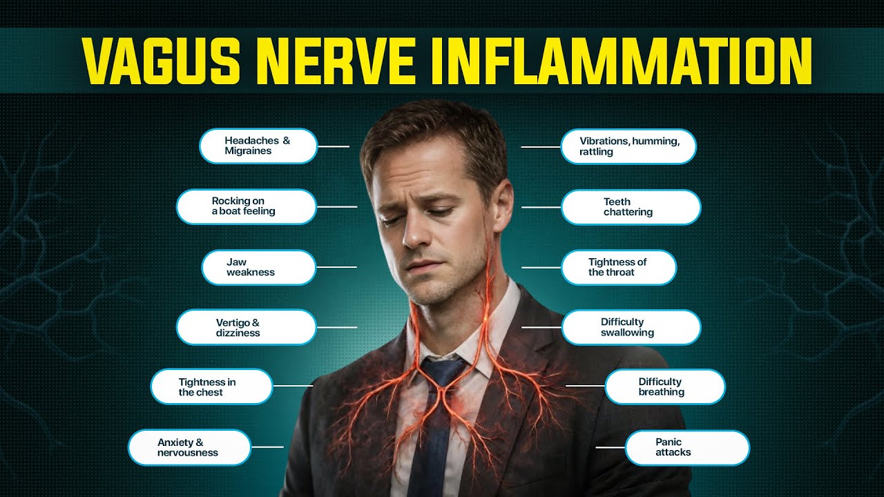 Signs of vagus nerve inflammation