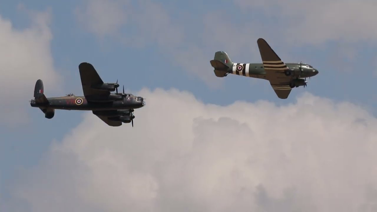 ZA947 & PA474 doing a flypast at the Royal International Air Tattoo at RAF Fairford, 14th July 2018