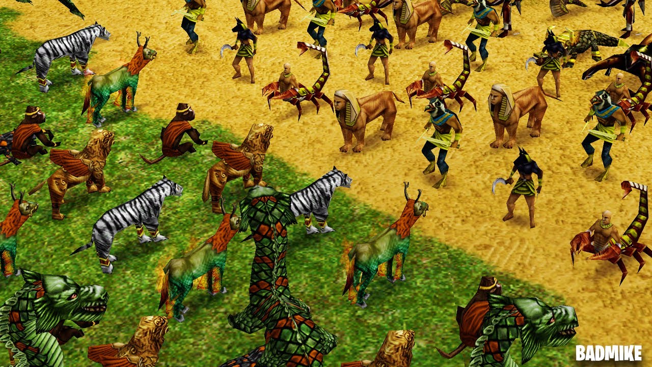 Chinese VS Egyptian Mythical Units | Age Of Mythology