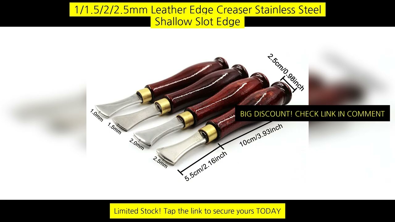 1/1.5/2/2.5Mm Leather Edge Creaser Stainless Steel Shallow Slot Edge Lineer