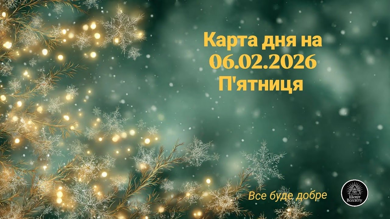 ☃️Карта дня: 6 лютого 2026 року.#карта_дня #шепіт_всесвіту #розклад_таро #інтуїція #енергія_дня