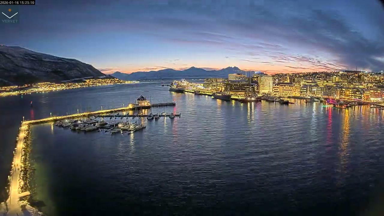 Norway - Vervet Live - Utsikt S&oslash;r Timelapse 16.01.2026