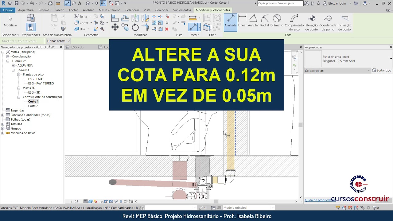 Revit MEP 2019 Básico Aula 18/24: Sistema de ventilação do esgoto sanitário