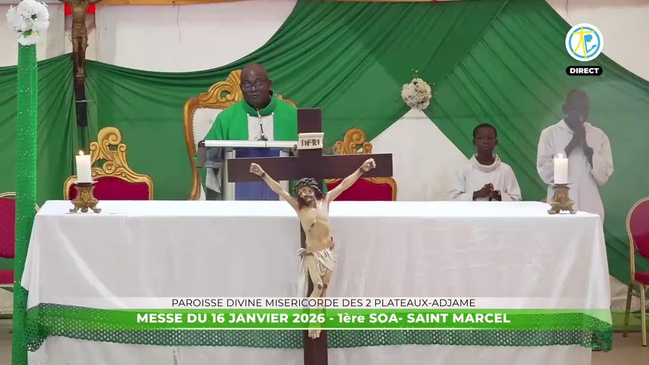 Messe de 6h15 du 16 janvier 2026 en direct de la paroisse Divine miséricorde des 2 Plateaux-Adjamé
