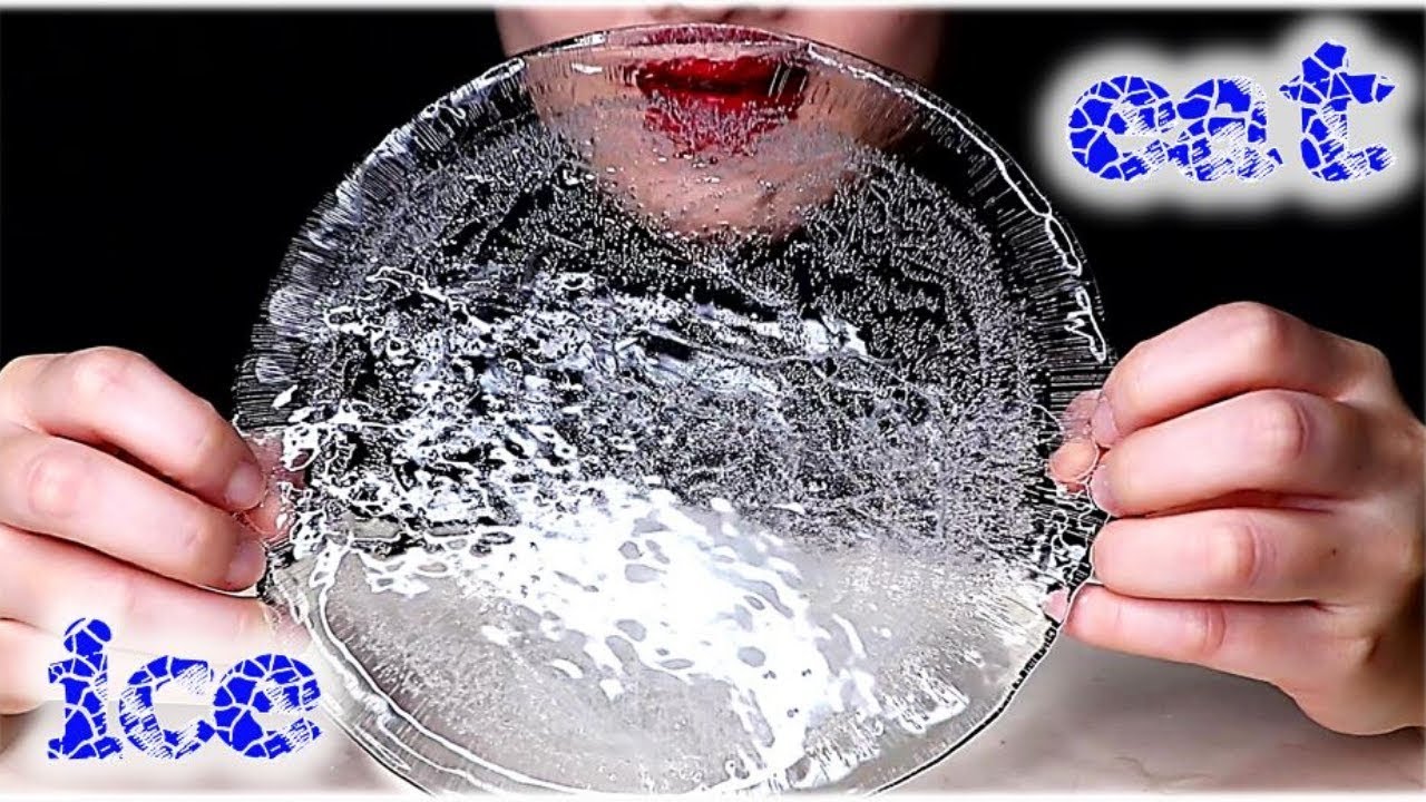 ASMR Eat Ice| Hardice&Thin ice disk | 氷を食べる音 Thánh Ăn Đá Trào lưu Ăn Nước Đá màu sắc 얼음 리얼사운