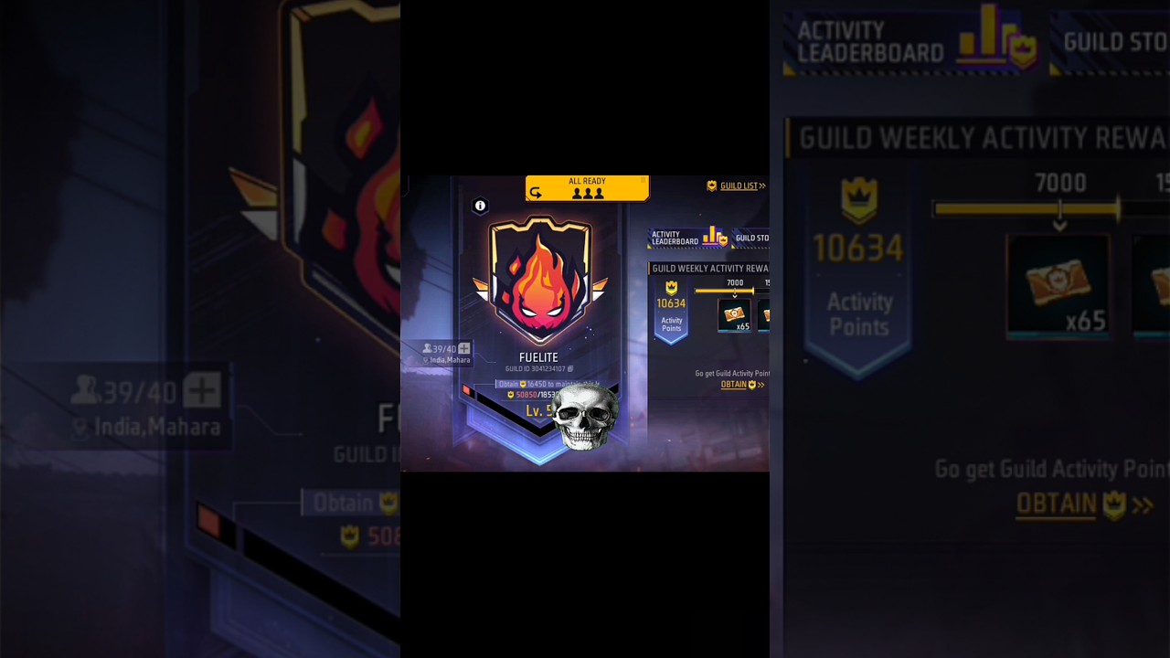 WORLD 🌎 FAMOUS GUILD FUELITE GUILD LEADER SEND ME GUILD INVITE #VIRALSHORT #FREEFIRE #GAMING