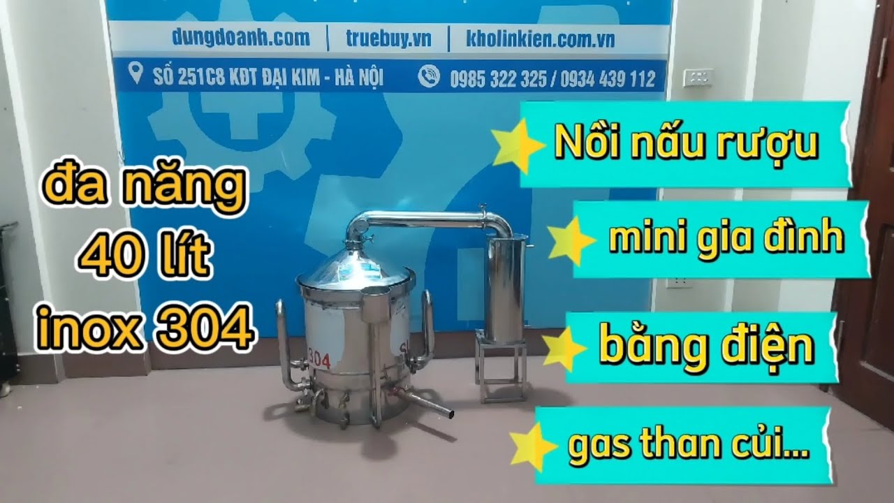 Nồi nấu rượu mini bằng điện gas than củi đa năng siêu tiện dụng
