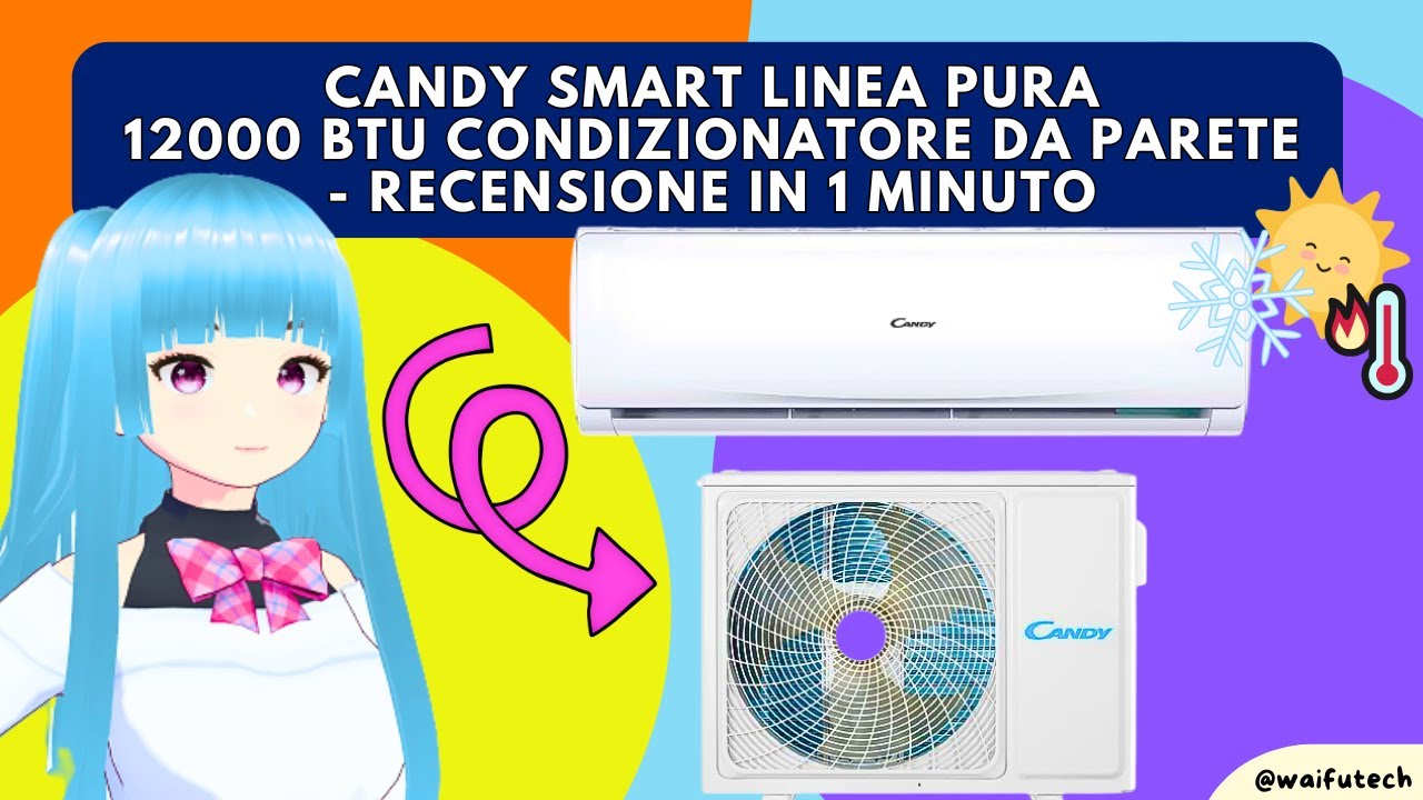 CANDY SMART LINEA PURA 12000 BTU CONDIZIONATORE DA PARETE - RECENSIONE IN 1 MINUTO