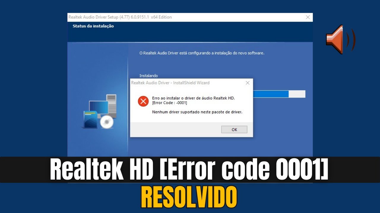 Error Code 0001 Realtek HD Audio Driver Failure 2026 Atualizado