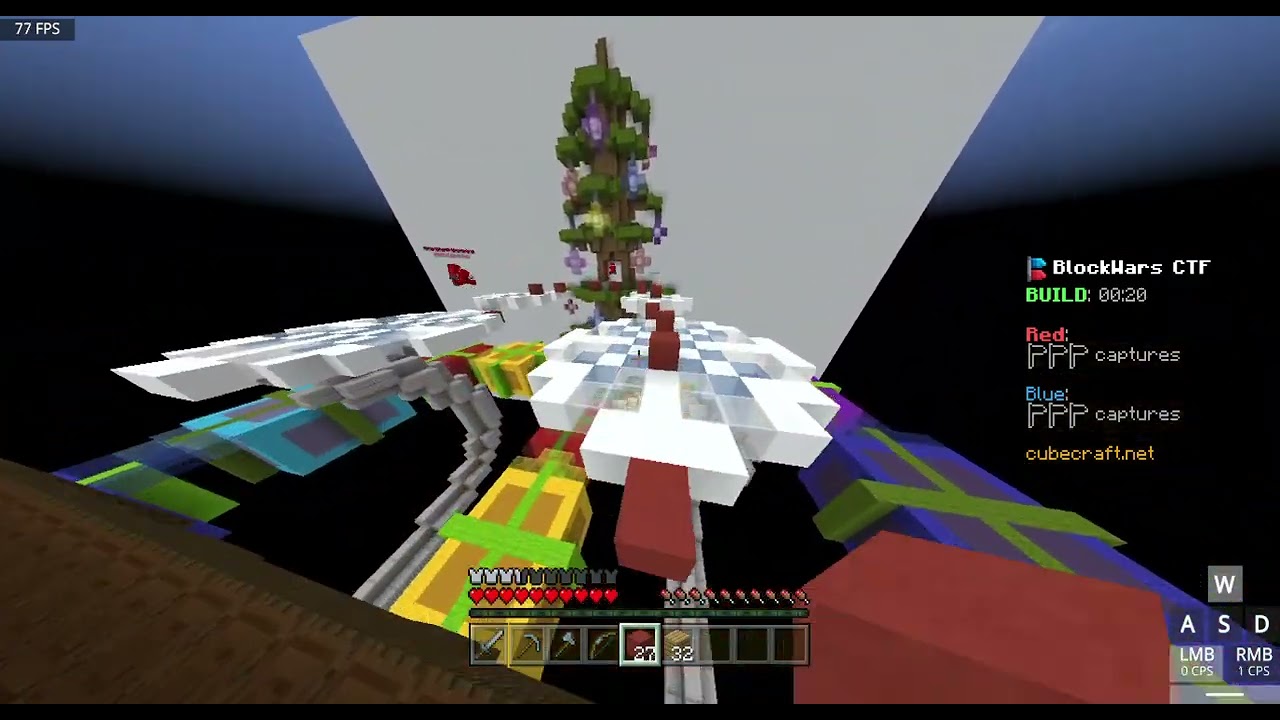 Capture The Flag Cubecraft Gameplay (sweaty match)