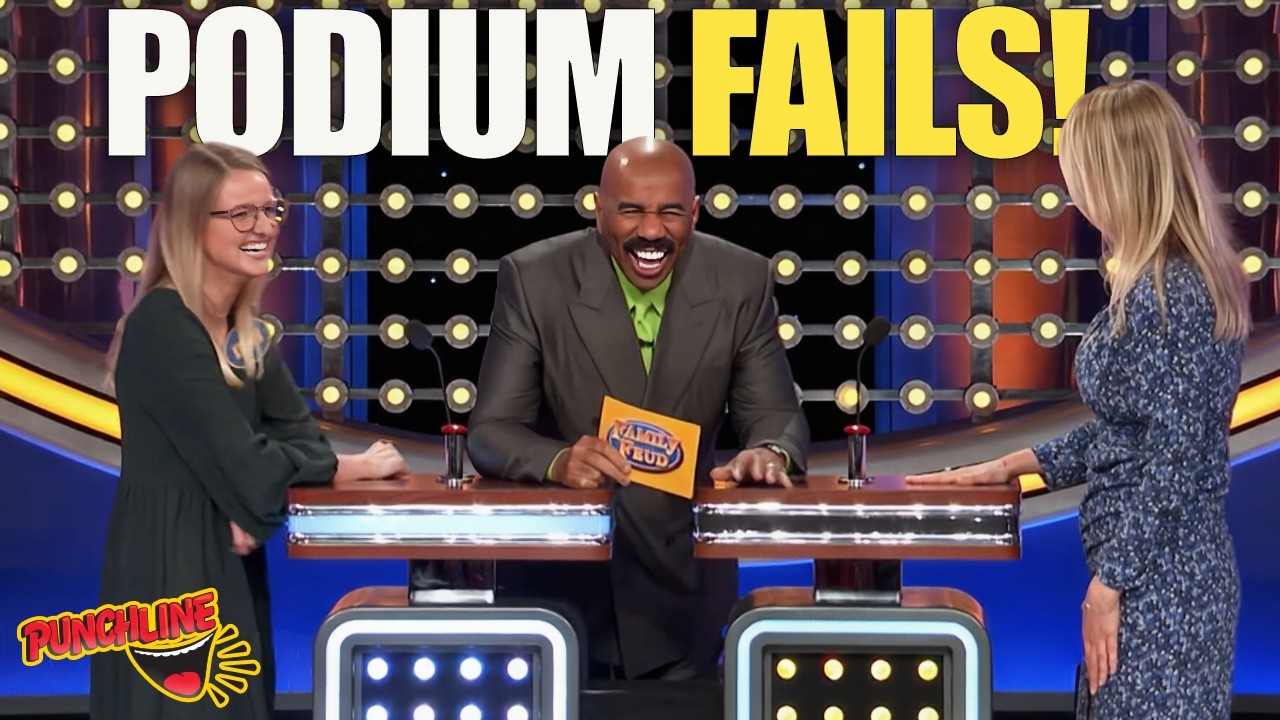 Funniest Podium Fails on Family Feud 😂 | Steve Harvey Reacts