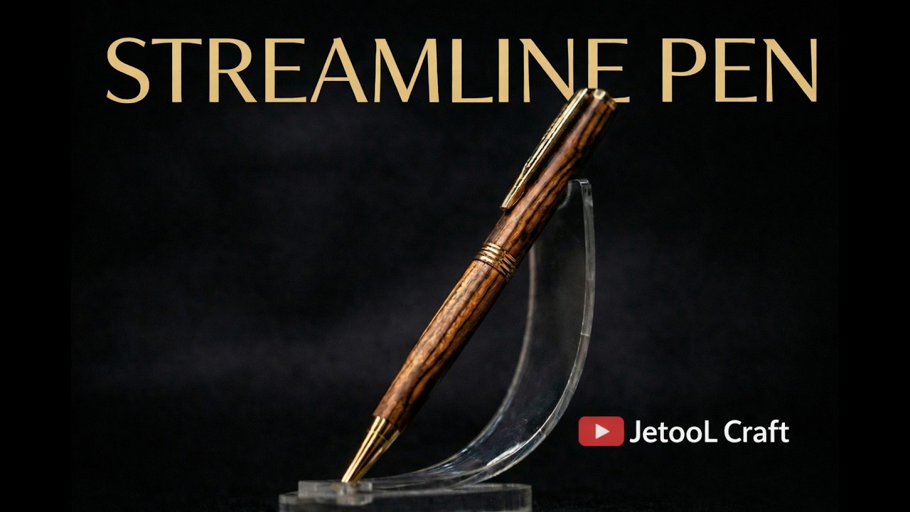 [ASMR] 나무의 결이 살아있는 스트림라인 우드펜 제작기 | JetooL Craft