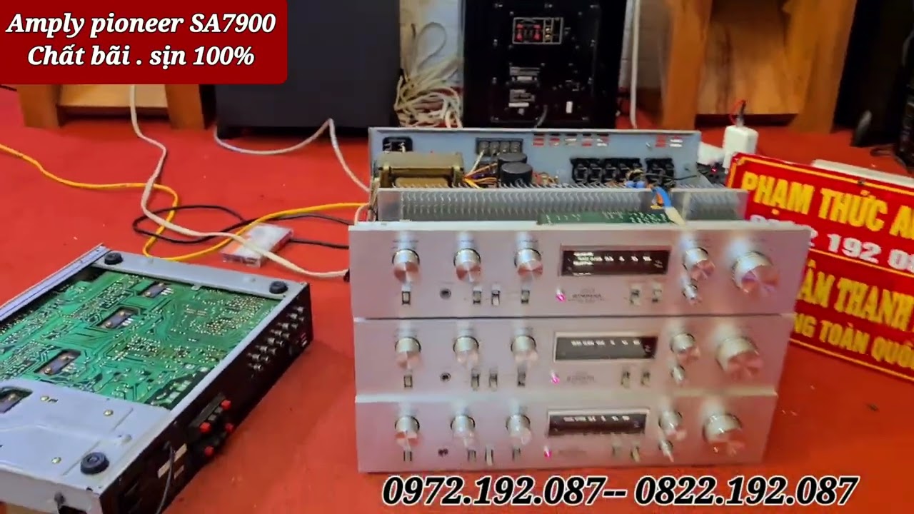 Amply pioneer SA 7900 trị loa bass 25 hay luôn. nhạc vàng tê tái. giá trong video. phạm thức audio