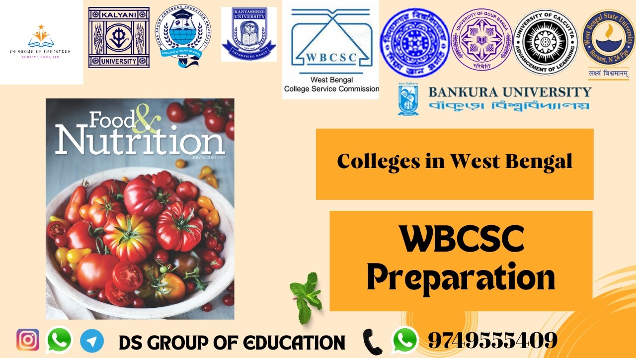 WBCSC 2026 FOOD AND NUTRITION :Food and Nutrition Colleges in West Bengal