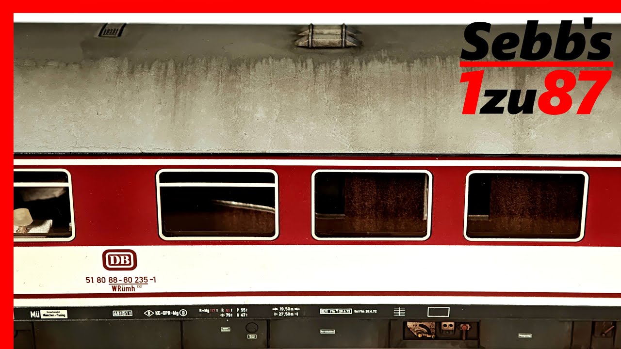 Dezentes weathering f&uuml;r Personenwagen? So einfach gehts... Alterung des Roco Speisewagens in H0