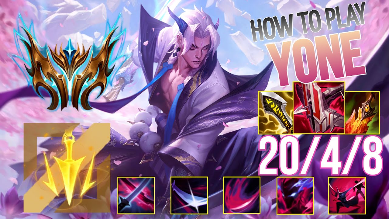 TOP 1 CHALLENGER Guides How to Play Yone Mid & Carry + Best Build/Runes Season 12