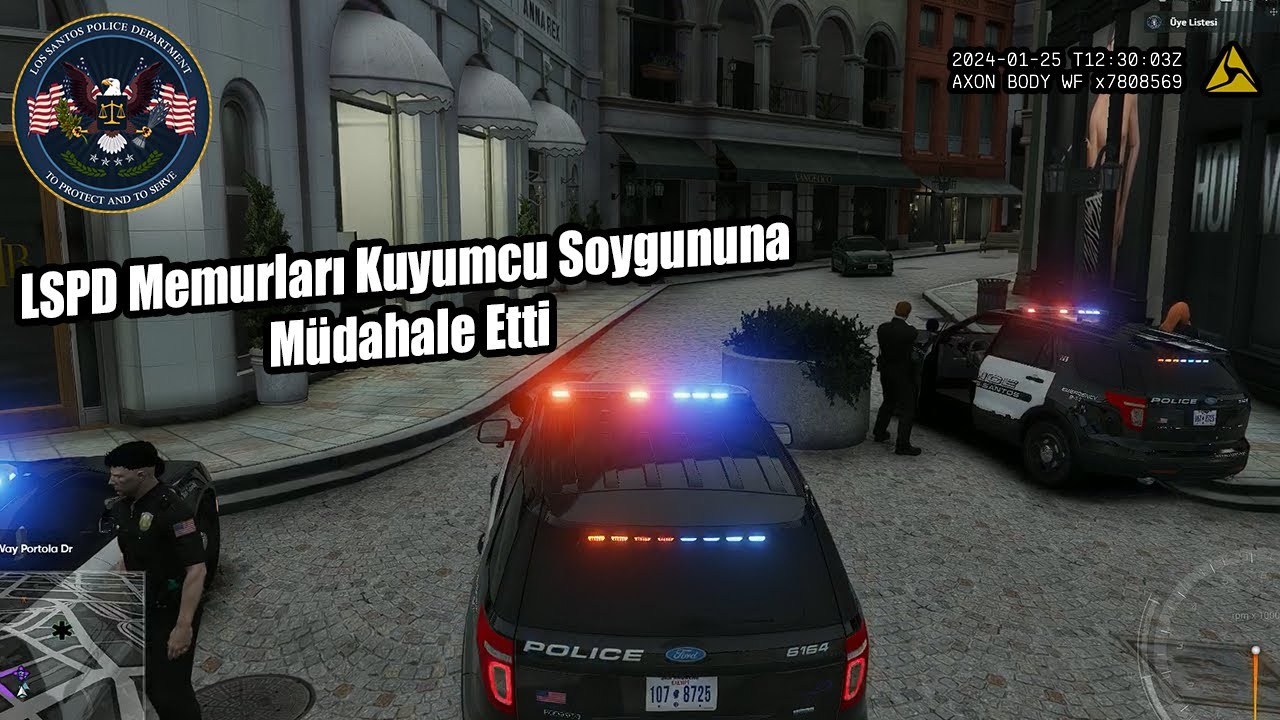 LSPD Memurları Kuyumcu Soyan Siyahileri Etkisiz Hale Getirdi | Fivem LSPD Türkiye #fivemtr
